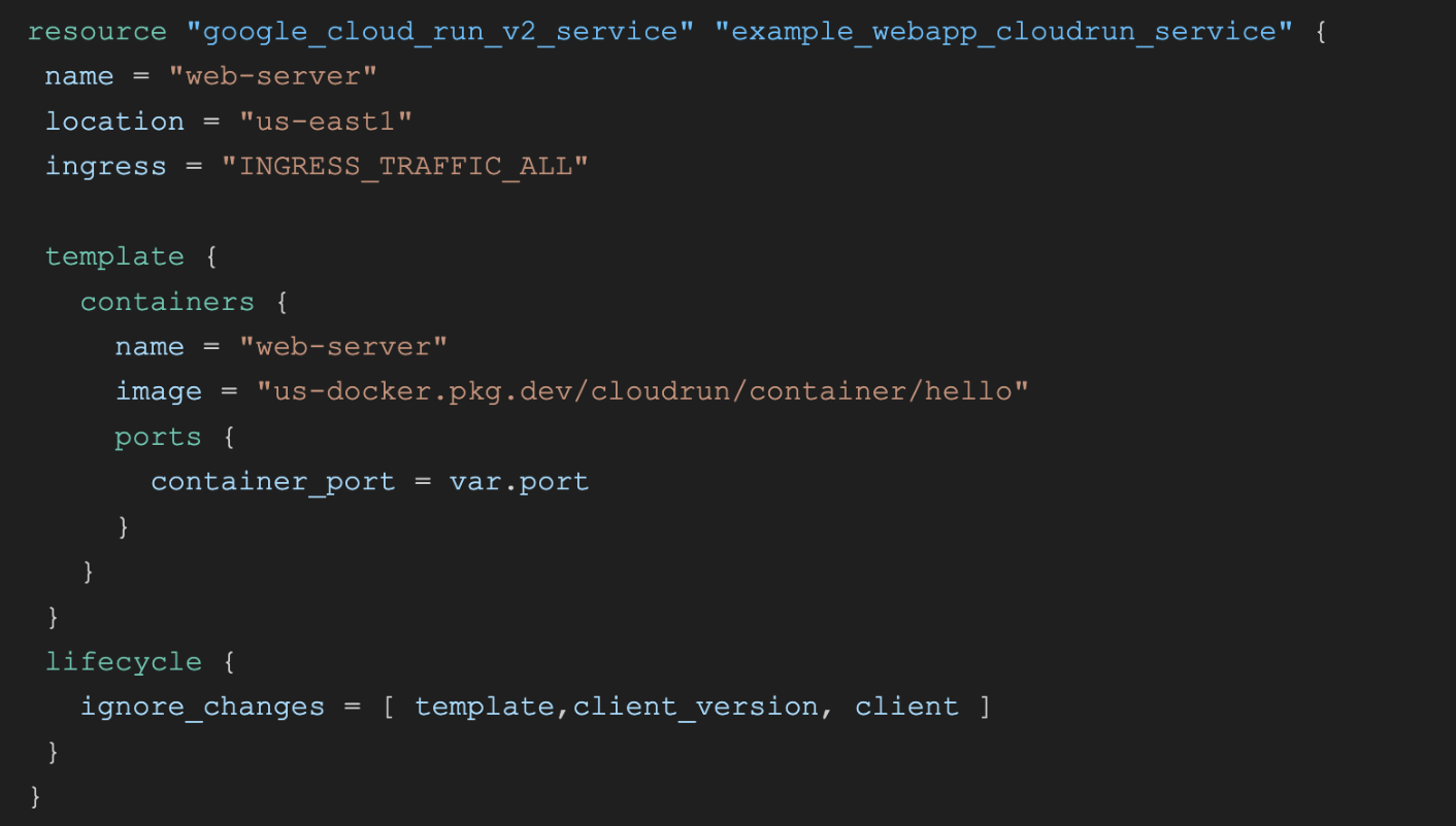 Cloud Run provisioning with Terraform