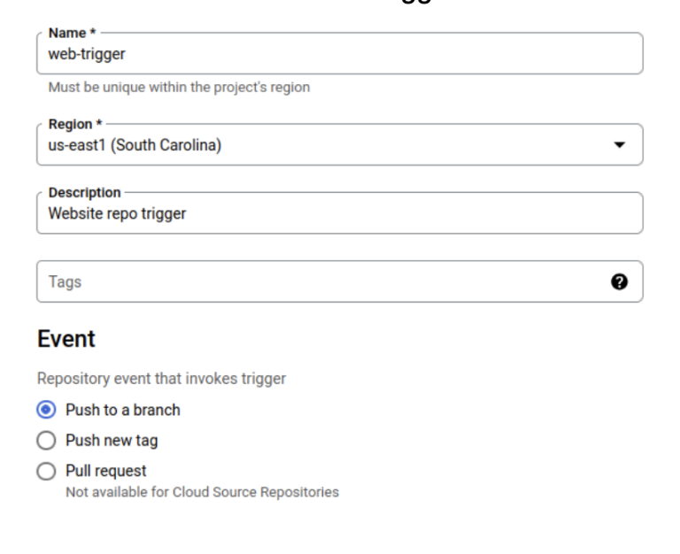 Trigger creation steps